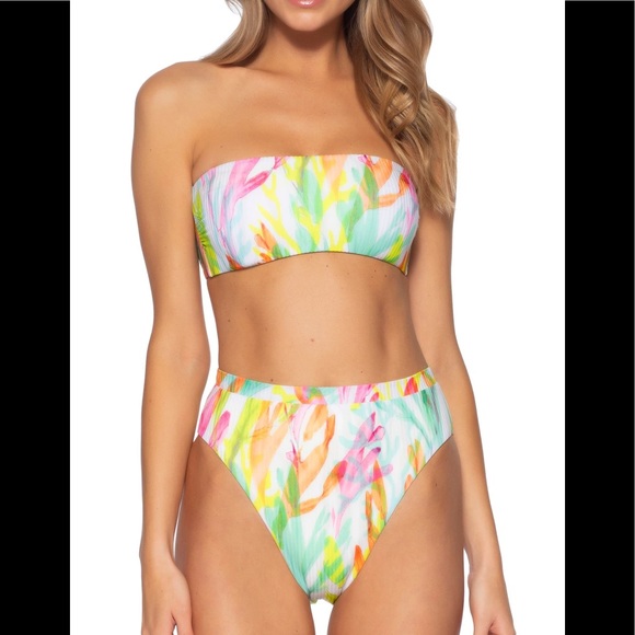 BECCA - Coral Reef High Waist Bikini Bottoms - Picture 3 of 4